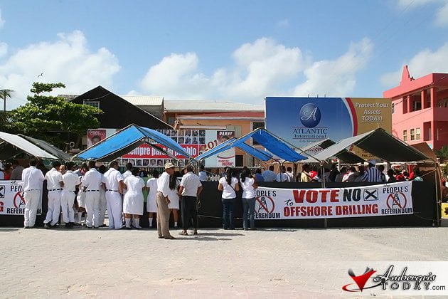 I Voted NO to Offshore Drilling in Belize 7 Voting on the People's Referendum on issue of Offshore Drilling in Belize