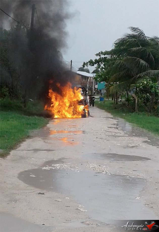 Watch as Fire Engulfs San Pedro Police Vehicle
