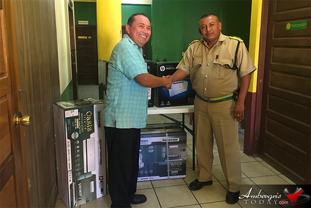 PUP Standard Bearer Donates AC and Printers to Police Department