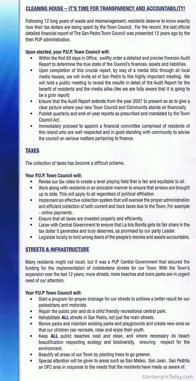 San Pedro PUP Seven Present Manifesto 2015-2018