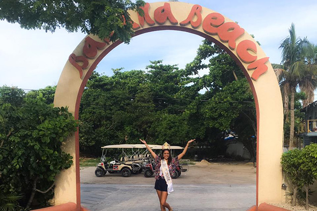 Miss Belize Univere visits La Isla Bonita