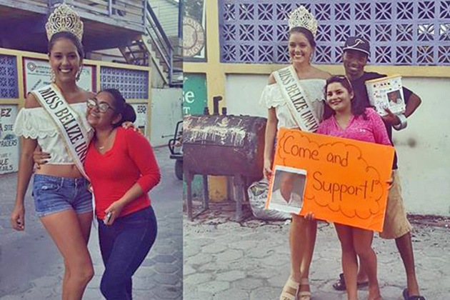 Miss Belize Universe visits La Isla Bonita