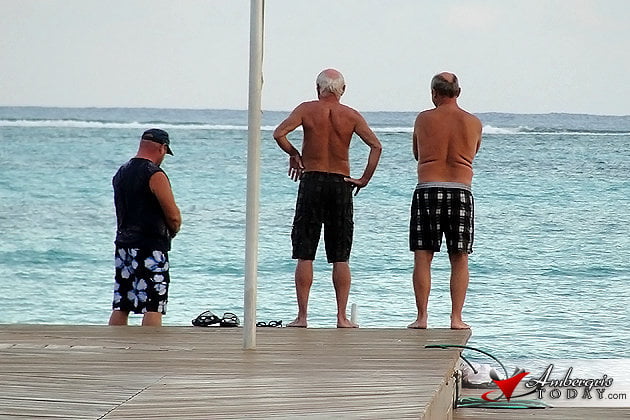 Enjoying the view at the end of a pier