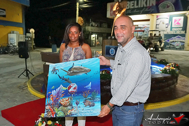 Fountain Commemorates Belize Reef
