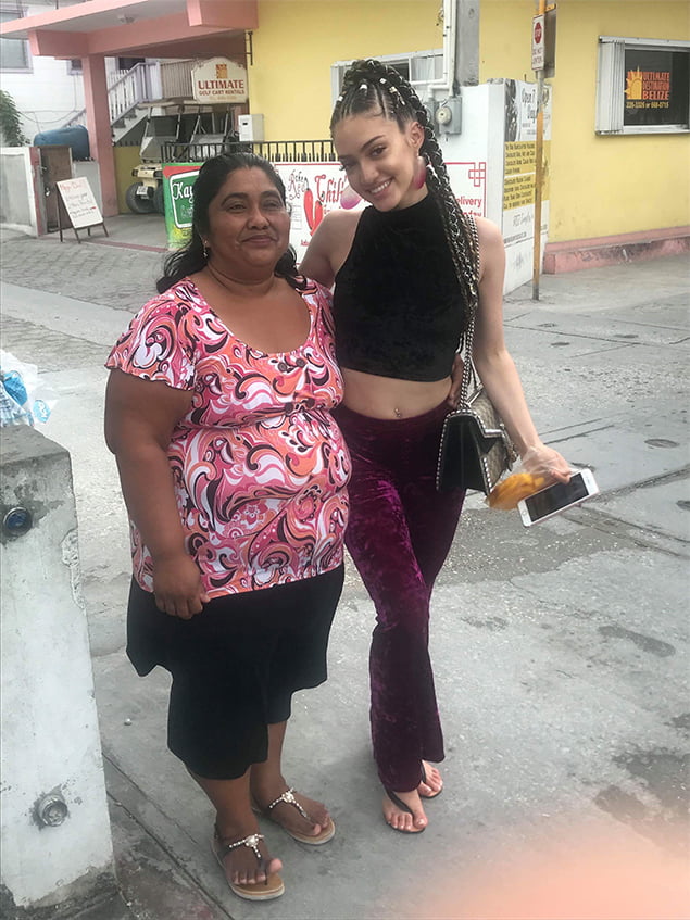 Samantha J Enjoying San Pedro, Belize
