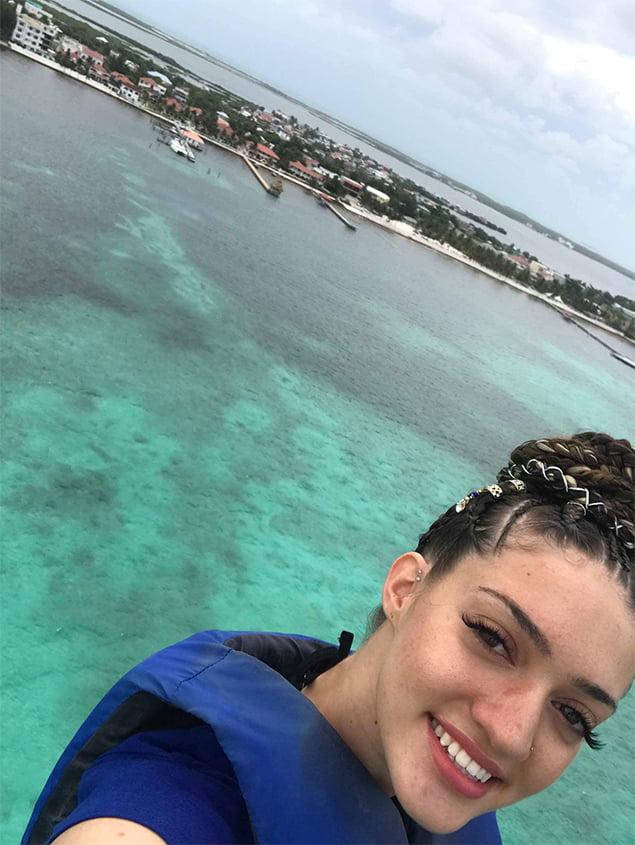 Samantha J Enjoying San Pedro, Belize