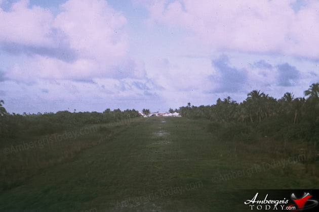 San Pedro's grassy airstrip in 1969