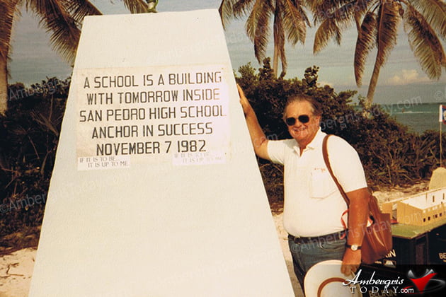 Al Felly at the ground breaking ceremony of the San Pedro High School The Development of the San Pedro High School