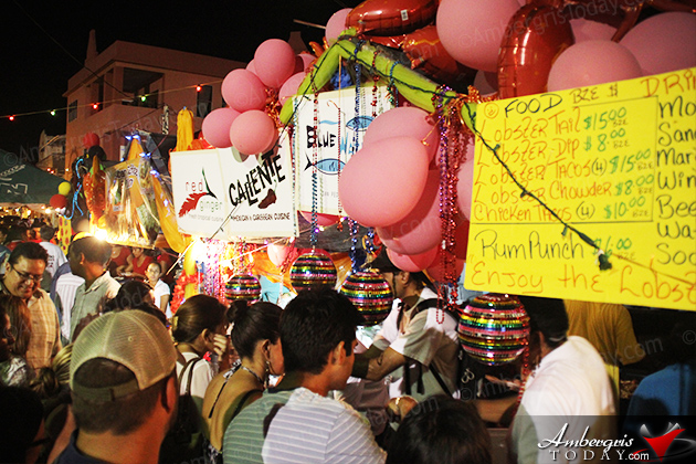 Central Park was invaded by hundreds of lobster-hungry fans Casa Picasso Tops Lobster Fest in San Pedro, Belize