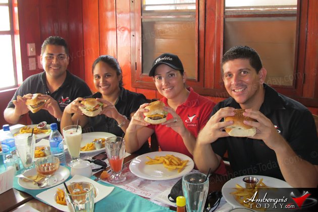 San Pedro Town Council Treats Media for Lunch 4 San Pedro Town Council Media Meeting -Staff of Ambergris Today
