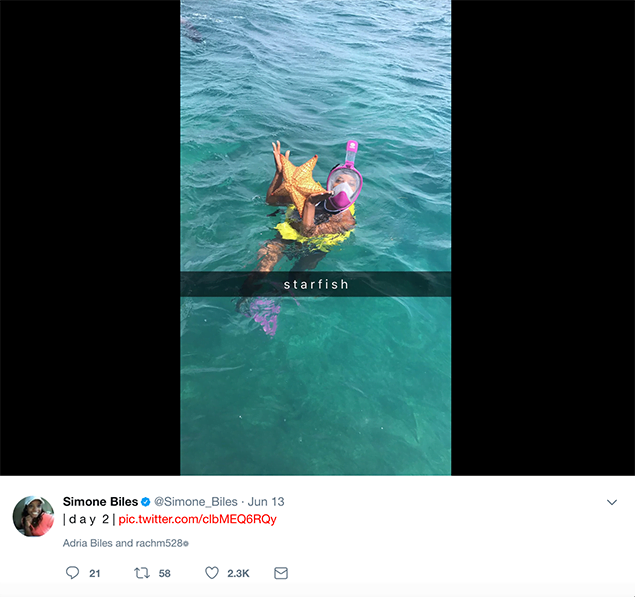 Celebrity Spotting; Can You Guess Who is Back in Belize? 6 Celebrity Spotting; Can You Guess Who is Back in Belize? Simone Biles