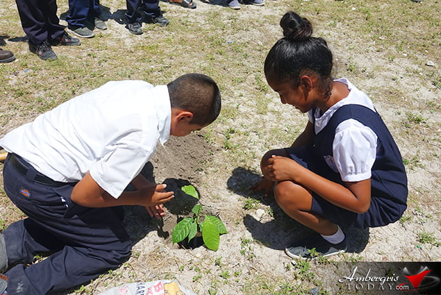 SPTC Plants Mahogany Trees at Schools