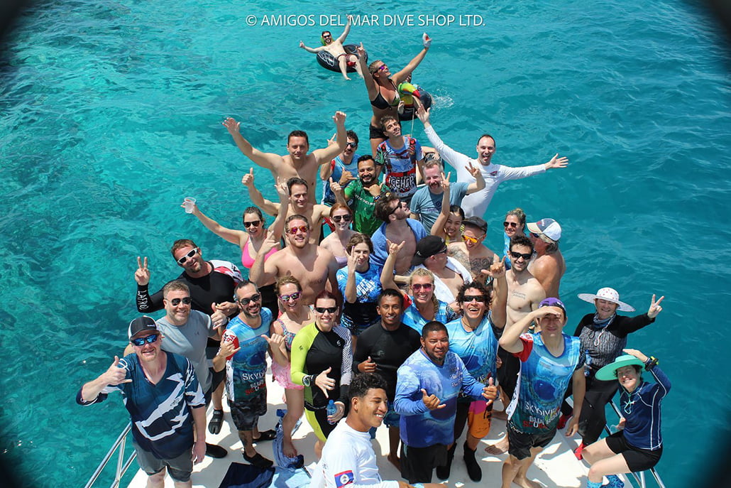 Skydivers Plunge Over San Pedro and Great Blue Hole 5 Skydivers Plunge Over San Pedro and Great Blue Hole