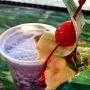 Purple Parrot Colada by Pineapples Restaurant, Ramon's Village Casa Picasso Tops Lobster Fest in San Pedro, Belize