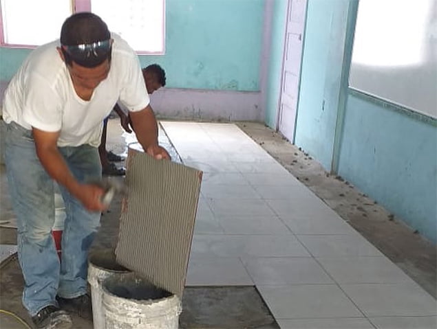 Blue Water Grill and Companies Tile Classrooms at Primary School 3 Blue Water Grill and Companies Tile Classrooms at Primary School