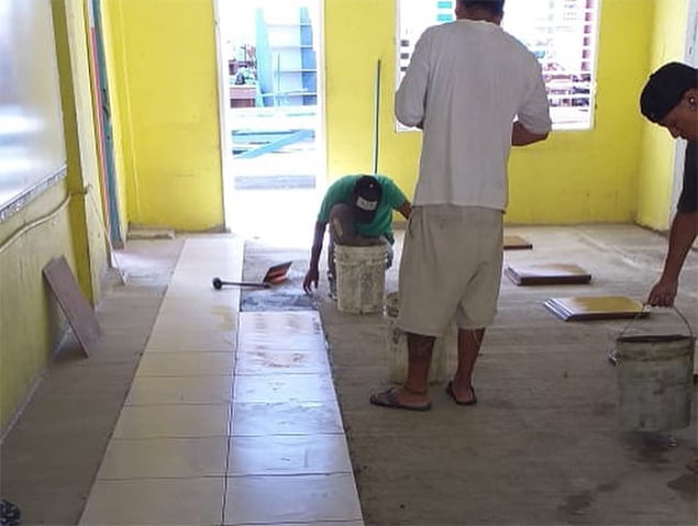 Blue Water Grill and Companies Tile Classrooms at Primary School 5 Blue Water Grill and Companies Tile Classrooms at Primary School