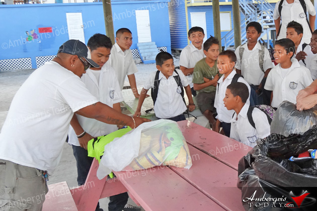 Soccer Equipment Donated to San Pedro RC School Football Team 