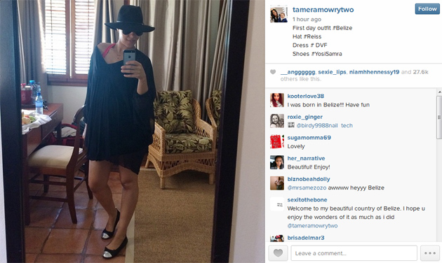 Tamera Mowry Vacations in San Pedro, takes a selfie in her hotel room TV Show Host/Actor Tamera Mowry Vacations in San Pedro