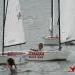 Sailors head to their dinghies
