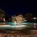View of the second pool at night