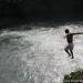 Norbert taking the plunge at Rio Blanco Waterfall in Punta Gorda