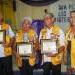 San Pedro Lions Club members: Gonzalo Lara, Beto and Nita Marin honored by Marina Kay - San Pedro Lions Club President