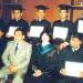 Jorge with his professors and fellow graduates.