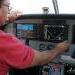 Pilot Alberto Ancona inside the cockpit of new Cessna Caravan