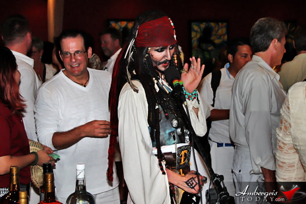 Tiburon's Basil Destefano and Tiburon's Mascot "Jack Sparrow" Tiburon Rum Celebrates with Launch Party in San Pedro, Belize