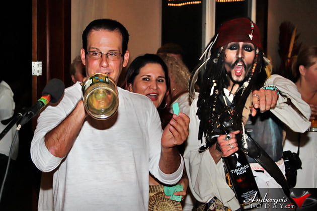 Tiburon's Basil Destefano and Tiburon's Mascot "Jack Sparrow" Tiburon Rum Celebrates with Launch Party in San Pedro, Belize