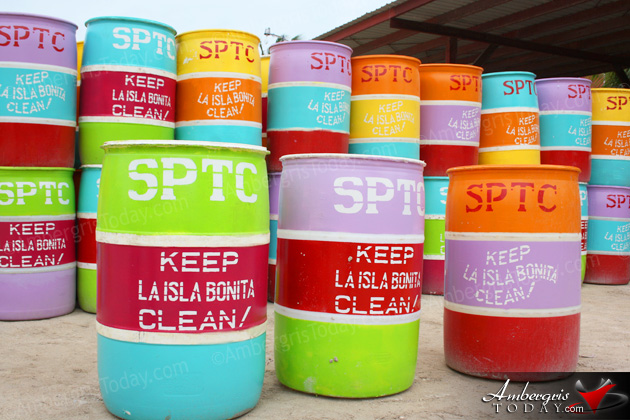 100 Eye-popping Trash Bins Distributed in San Pedro Town 100 Eye-popping Trash Bins Distributed in San Pedro Town