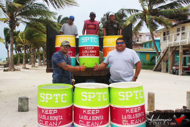 100 Eye-popping Trash Bins Distributed in San Pedro Town 100 Eye-popping Trash Bins Distributed in San Pedro Town