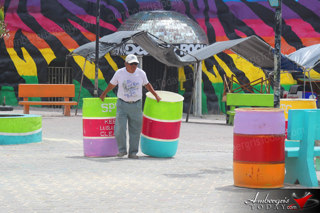 100 Eye-popping Trash Bins Distributed in San Pedro Town 100 Eye-popping Trash Bins Distributed in San Pedro Town