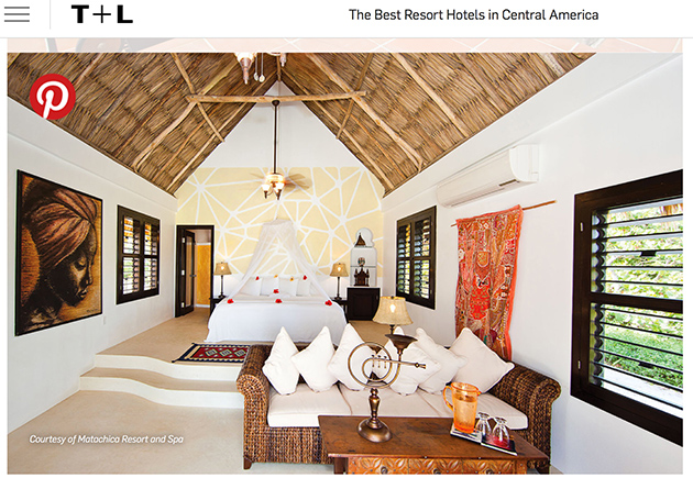 Matachica Resort Top Five hotels in Central America Belize On Top of Travel + Leisure World’s Best Awards Survey