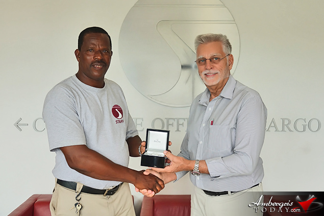Tropic Air Awards Employee with 30 Years of Service
