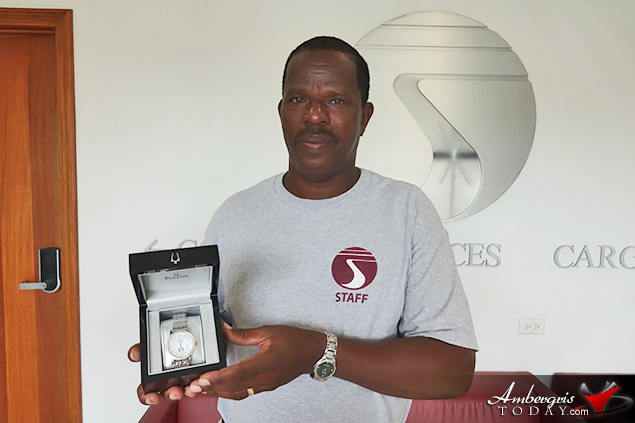 Tropic Air Awards Employee with 30 Years of Service