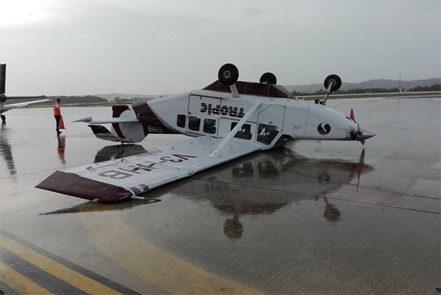 Freak Storm In Guatemala Damages Tropic Aircraft