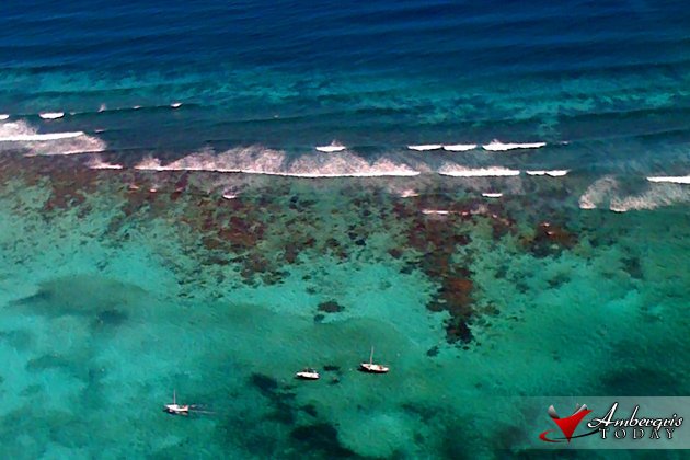 Clear Skies and Crystalline Waters in Belize 9 View from the Friendly Skies of Belize overlooking the Great Caribbean Sea