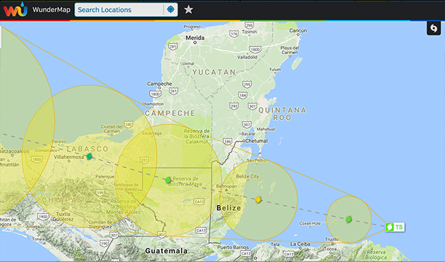 Earl Expected to Make Landfall in Belize as Hurricane Tonight