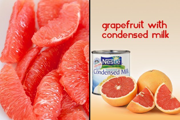 Grapefruit with Condensed Milk