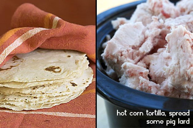 Tortilla with Larch/Chicharon