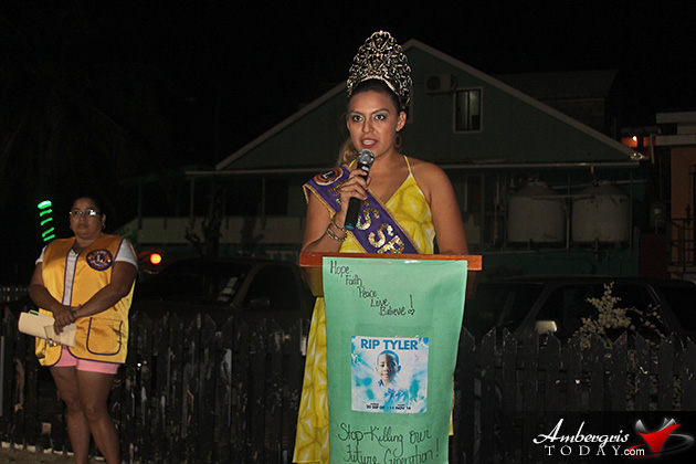 Tearful Candle Light Vigil Creates Awareness for Gun Violence in Belize