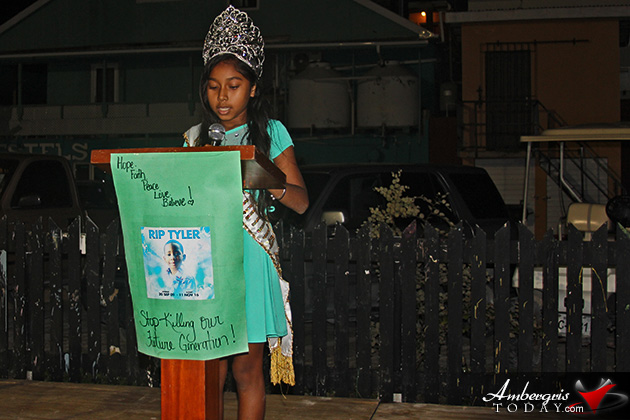 Tearful Candle Light Vigil Creates Awareness for Gun Violence in Belize