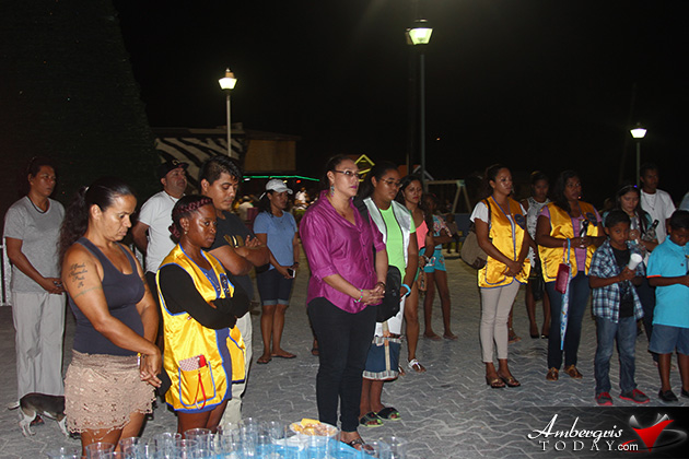 Tearful Candle Light Vigil Creates Awareness for Gun Violence in Belize