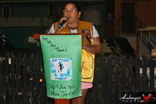 Tearful Candle Light Vigil Creates Awareness for Gun Violence in Belize