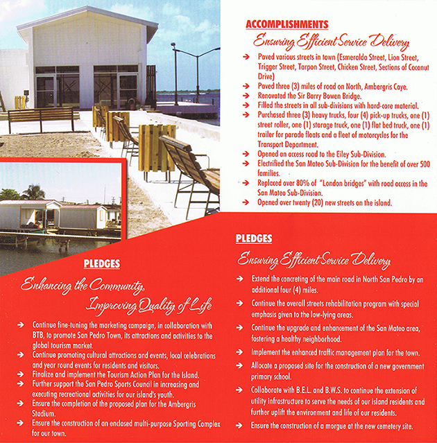 San Pedro UDP Presents Town Council Manifesto 2015-2018 San Pedro UDP Feel Strong About Manifesto 2015-2018