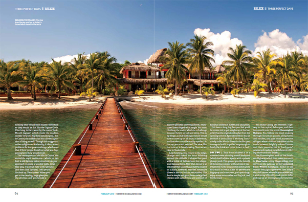 Hemispheres: “Three Perfect Days In Belize”