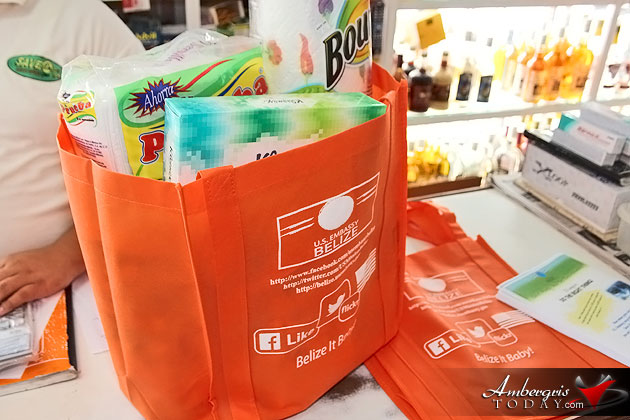 VIP Party Pushes Recycle Shopping Bag Program in Ambergris Caye