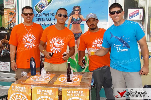 Free tasting of Verano Beer at Liquor Box Summer in a Botttle. Belikin's Verano Beer