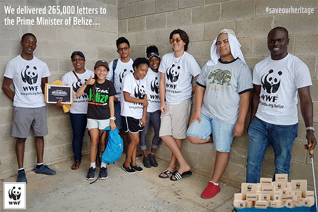 WWF and Belize Coalition Partners Deliver 265,000 Petitions to Prime Minister WWF and Belize Coalition Partners Deliver 265,000 Petitions to Prime Minister